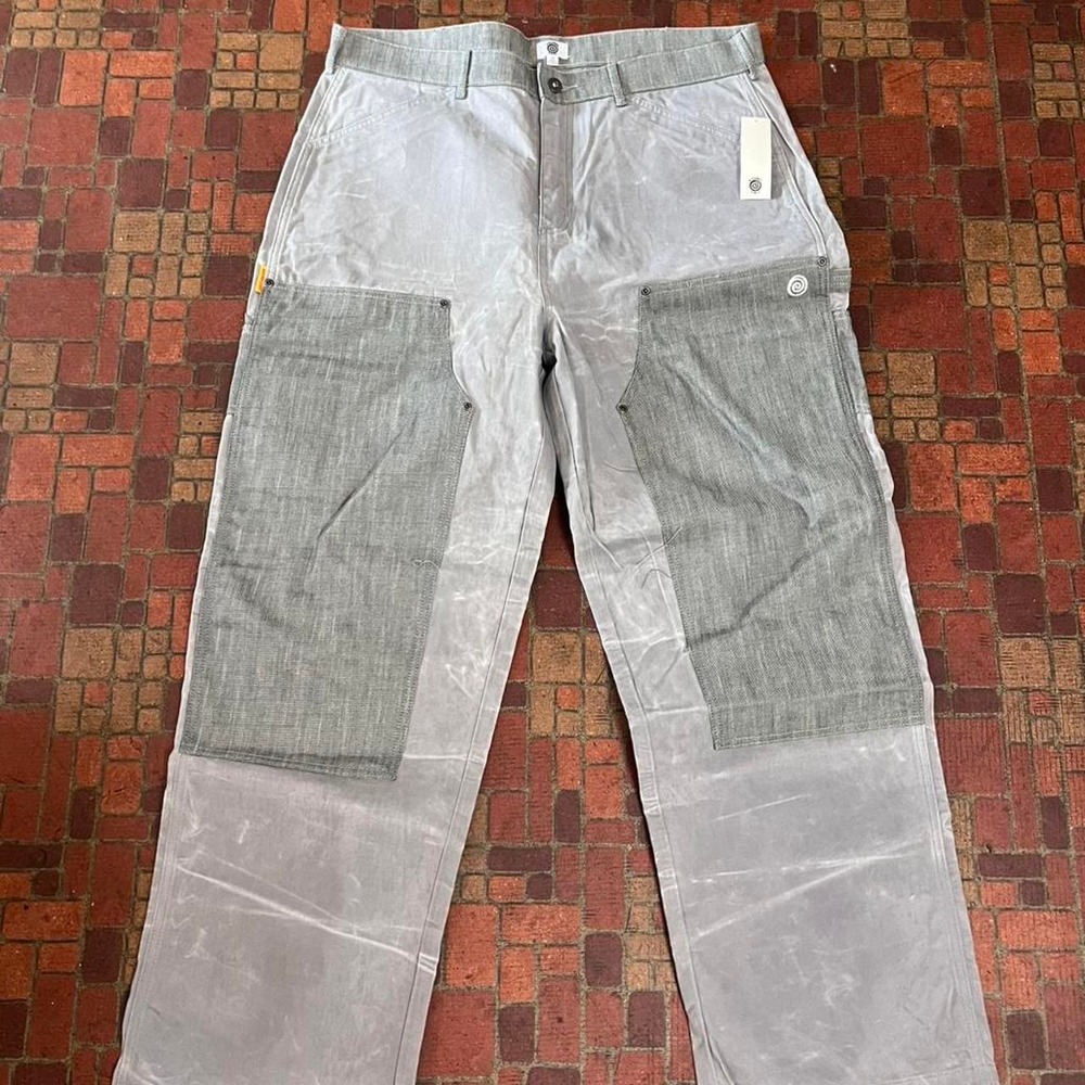 Brand new with tags (NWT) Round Two Waxed Carpenter Pants in grey. Rare large.
